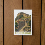 Edinburgh Scotland Vintage Travel Iconic Castle Postcard<br><div class="desc">Celebrate the rugged beauty and historic grandeur of Scotland’s capital with this stunning vintage-style travel illustration on a postcard. This artwork features the legendary Edinburgh Castle perched high upon Castle Rock, overlooking the atmospheric stone architecture and winding "closes" of the Old Town. Perfect for anyone who has fallen in love...</div>