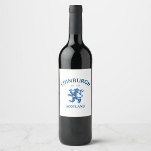EDINBURGH Scotland Wine Label