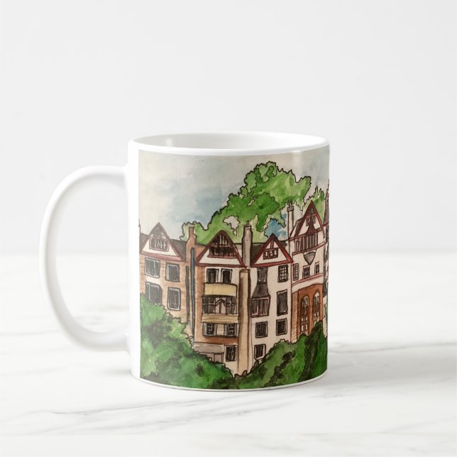 Edinburgh souvenir  mug ( Ramsay garden)Edinburgh  (Left)