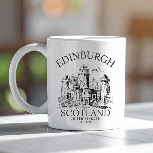 Edinburgh Vintage Scottish Castle Travel Souveni Coffee Mug