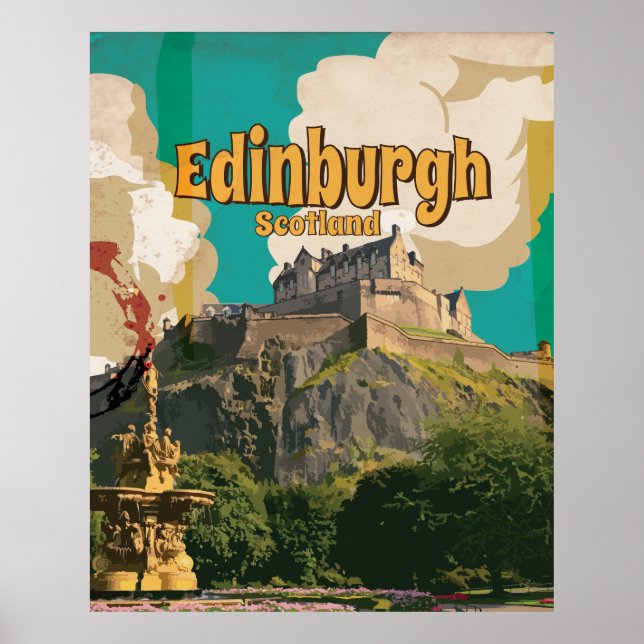 Edinburgh Vintage Travel Poster (Front)