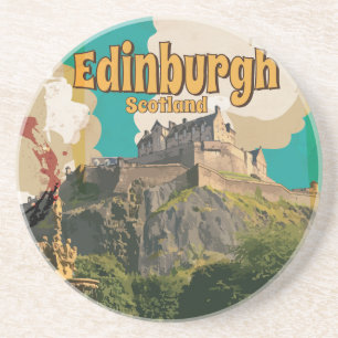 Edingburgh,Scotland Vintage Travel Poster Coaster