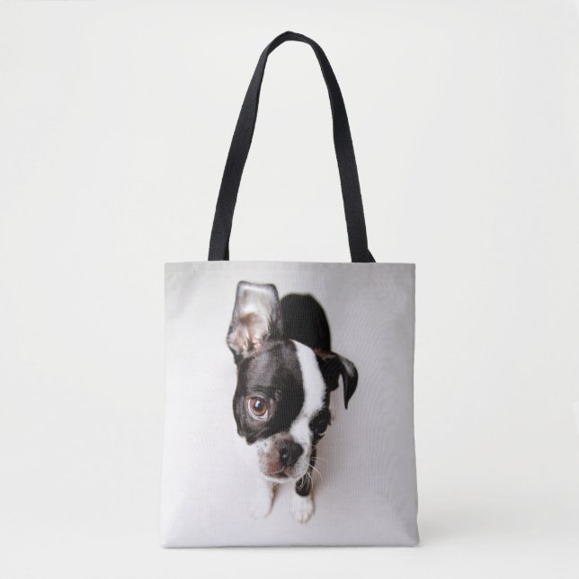 Edison Boston Terrier puppy. Tote Bag (Front)