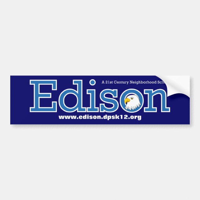 Edison Elementary School Bumpersticker Bumper Sticker (Front)