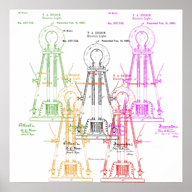 Edison light bulb poster (Front)