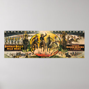 Edison Lights Buffalo Bill Show 1895 Poster