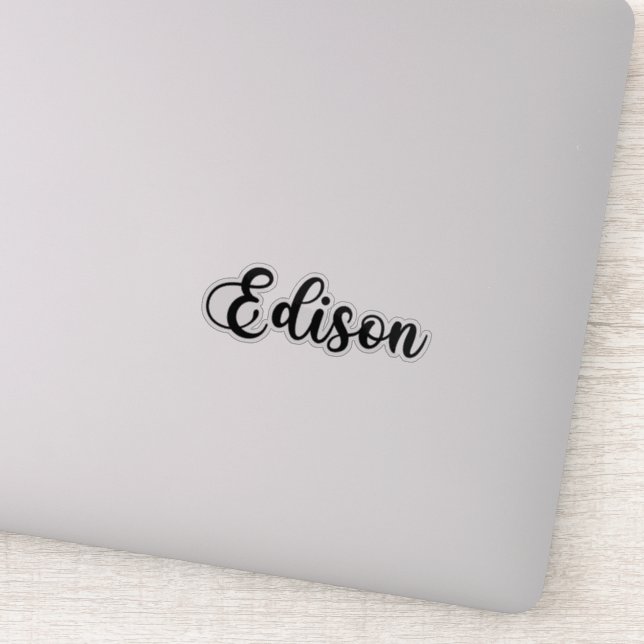 Edison Name - Handwritten Calligraphy (Detail)
