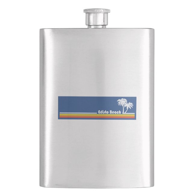 Edisto Beach South Carolina Hip Flask (Front)