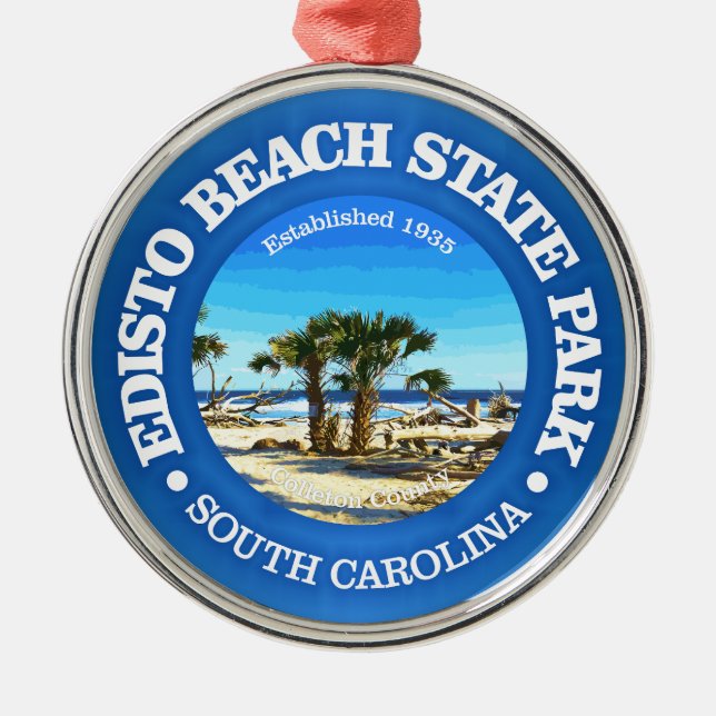 Edisto Beach SP Metal Tree Decoration (Front)