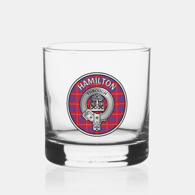 [EDIT] Clan Hamilton Crest & Tartan Whiskey Glass (Front)