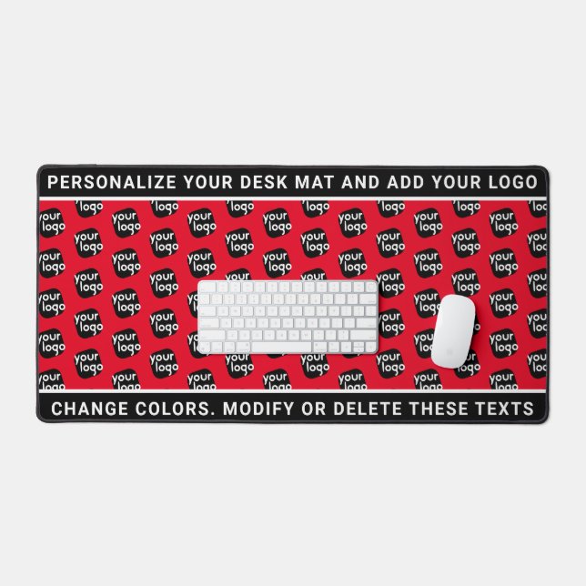  Edit Colours & Text Add Your Logo Branded Templat Desk Mat (Keyboard & Mouse)
