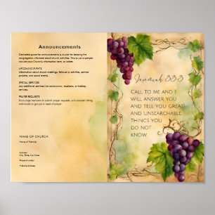 Edit, Download Church Bulletin Poster