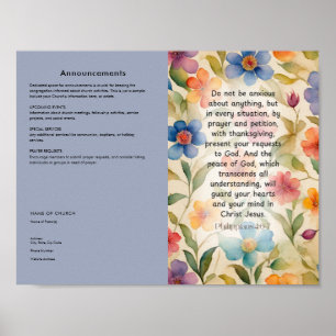 Edit, Download Church Bulletin Poster