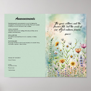 Edit, Download Church Bulletin Poster