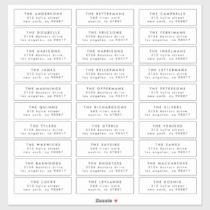 edit individual wedding guest address stamp label