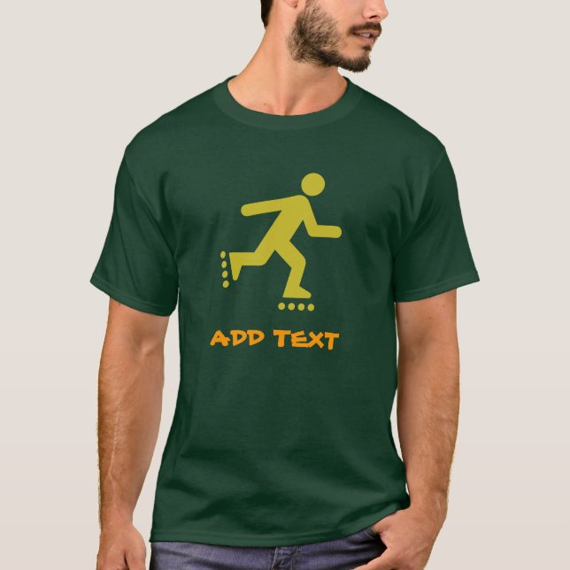 Edit inline skate, change text T-Shirt (Front)