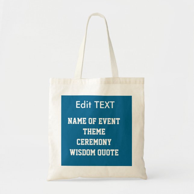 Edit replace TEXT IMAGE DIY Template budget TOTE Bag (Front)