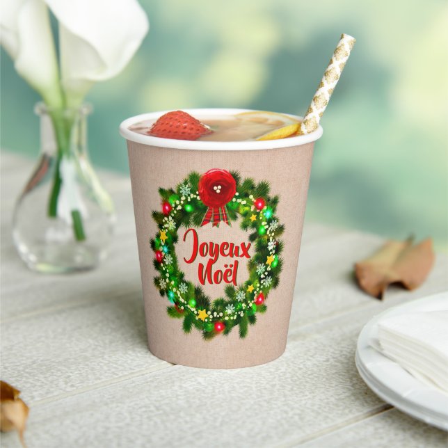 Edit Text  Assiette joyeux Noël Paper Cups (Insitu)