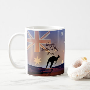 Edit Text Flag Kangaroo Australia Day Coffee Mug