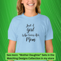 Edit Text Just a Girl Who Loves, Mum Girl Matching