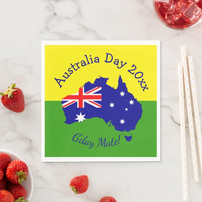 Edit Text Year  Australia Day  Napkin (Insitu)