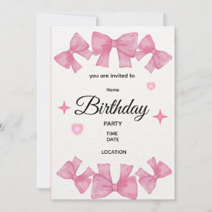 Editable 1st Birthday Invitation Custom Name