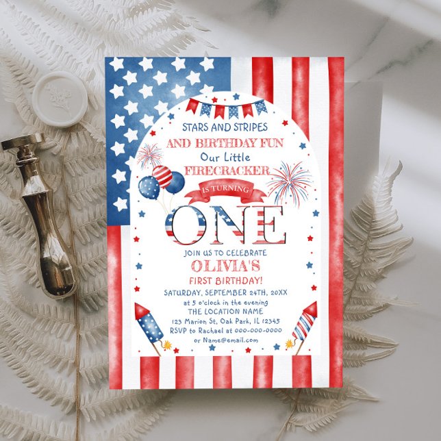 EDITABLE 4th of July Birthday Invitation (Creator Uploaded)