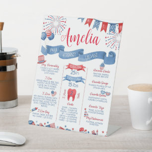 EDITABLE 4th of July Birthday Party Welcome Sign