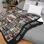 Editable 75 Photo Collage Fleece Blanket<br><div class="desc">Stay warm this winter with one of these cosy fleece blankets! Editable with a 75 photo collage template,  you can easily swap over the template images with your own pictures. Makes a great personalised gift for birthdays,  christmas or any special occasion.</div>