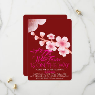 Editable A Little Wildflower Baby Shower Invitatio Save The Date