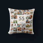 editable age chic birthday multi photo script gift cushion<br><div class="desc">Modern minimal multi photo script birthday fleece blanket gift. edit the age to suit your occaison,  Ideal gift available for mums,  dads,  grand,  grandad of any family member. Stunning elegant script text. Black,  white and gold design.</div>