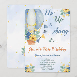 Editable Air Ballon Invitations