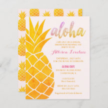 Editable Aloha Tropical Bridal Shower