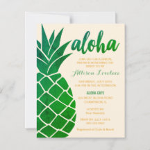 Editable Aloha Tropical Bridal Shower