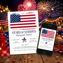 Editable American Flag 4th of July
