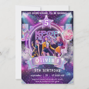 Editable Anime Birthday Invitation