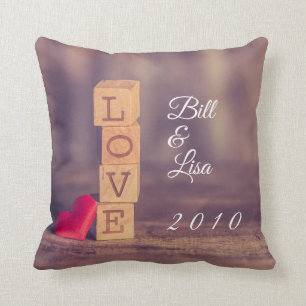 Editable Anniversary Keepsake or Valentine Pillow