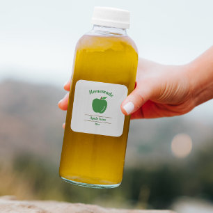 Editable Apple Juice Label Sticker