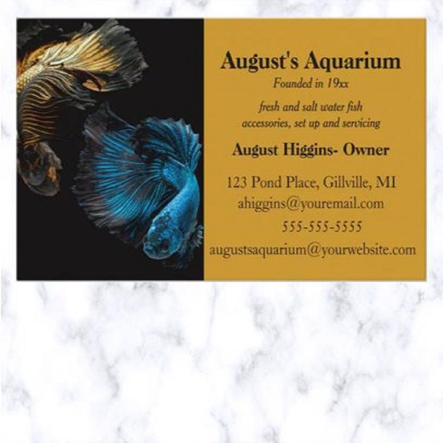 Editable Aquarium Business Card (Creator Uploaded)