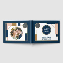 Editable Art Deco Wedding Invitation with Photo