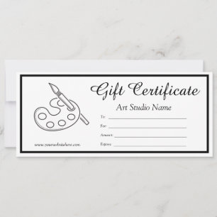 Editable Art Gift Certificate Template 