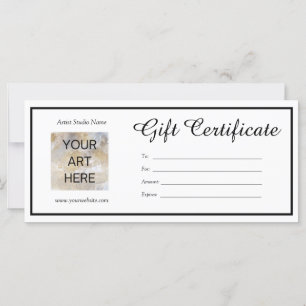 Editable Art Photo Gift Certificate Template 