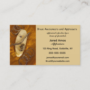 Editable Auctioneers and Appraisers Business Card