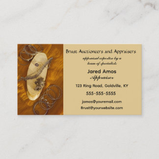 Editable Auctioneers and Appraisers Business Card
