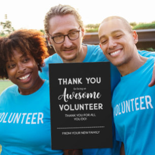 Editable awesome thank you Volunteer Appreciation Holiday Card