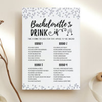 Editable Bachelorette DRINK IF Hen Party Game Card