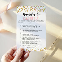 Editable Bachelorette Scavenger Hunt game
