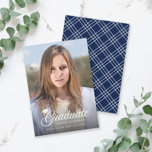 Editable Back Colour Mortarboard Photo Graduate