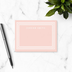 EDITABLE BACKGROUND COLOR with Triple White Border Post-it Notes