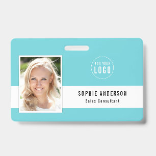 Editable Background Colour Add Your Logo Photo Nam ID Badge